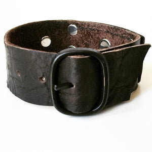 Dome Rivet Leather Cuff Bracelet