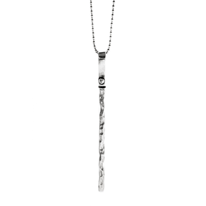 Long Bar Necklace - silver