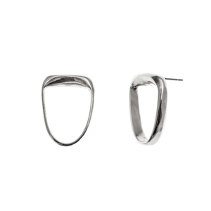 Long lobe earrings - silver