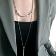 Load image into Gallery viewer, Curved Bar Necklace - bronze