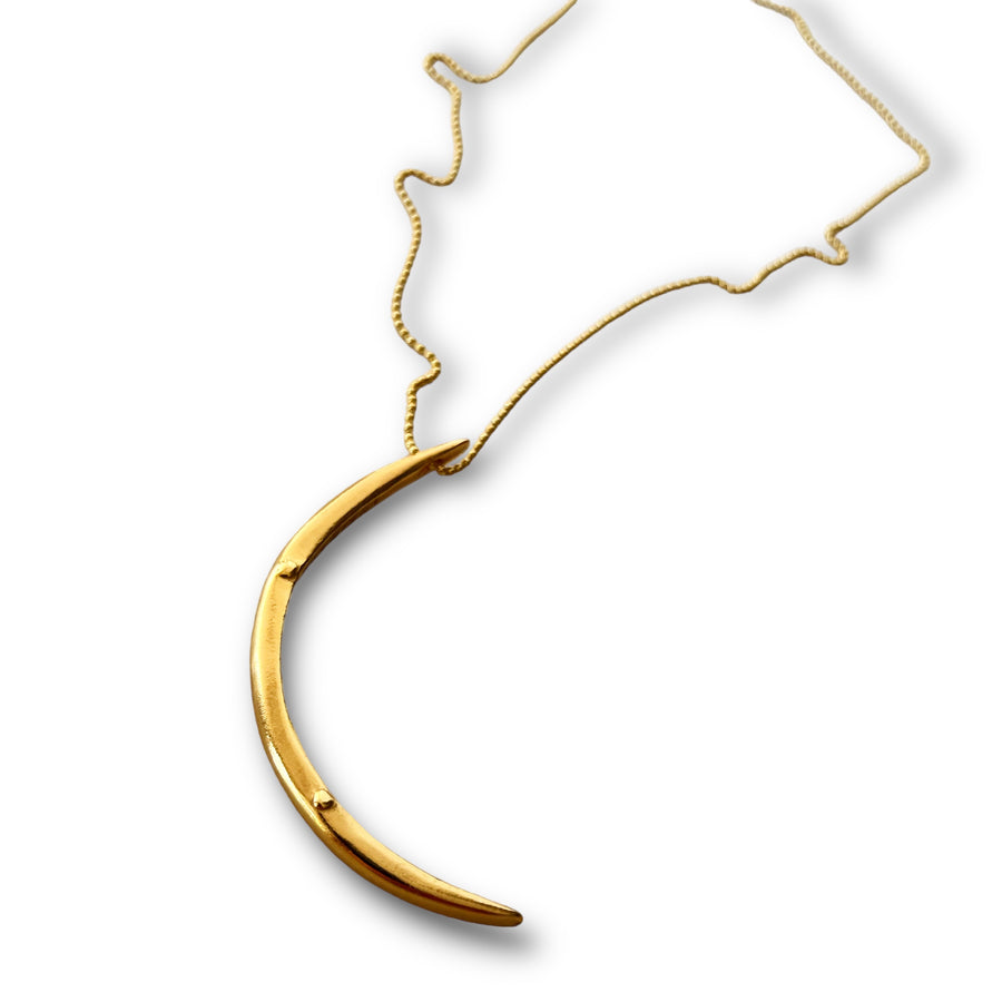 Crescent Moon - Love and Gratitude - 24K gold plated