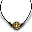 Load image into Gallery viewer, Bronze Eye Medallion - Leather Cord
