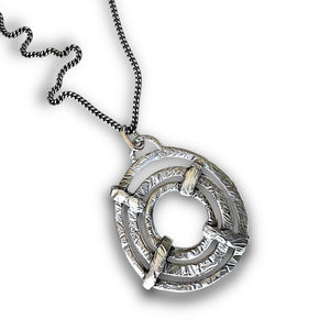 Wheels Shield - sterling silver