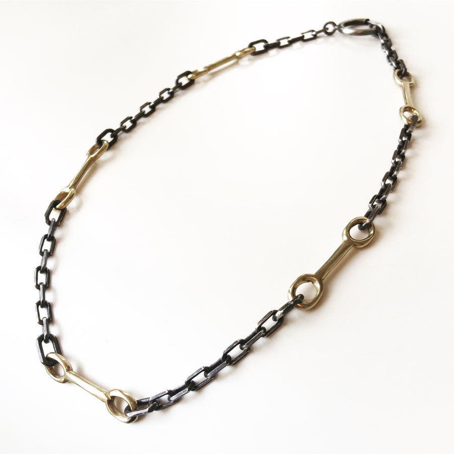 Bit Chain - Bronze & Oxidized Silver