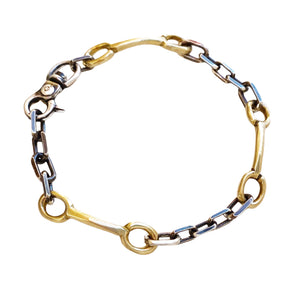 Bit Chain Bracelet - Bronze & Oxidized Silver