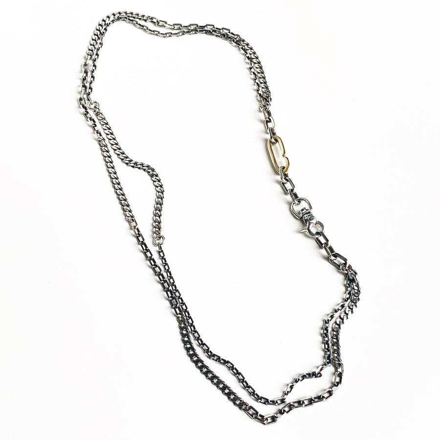 Side Clasp Double Combo Chain