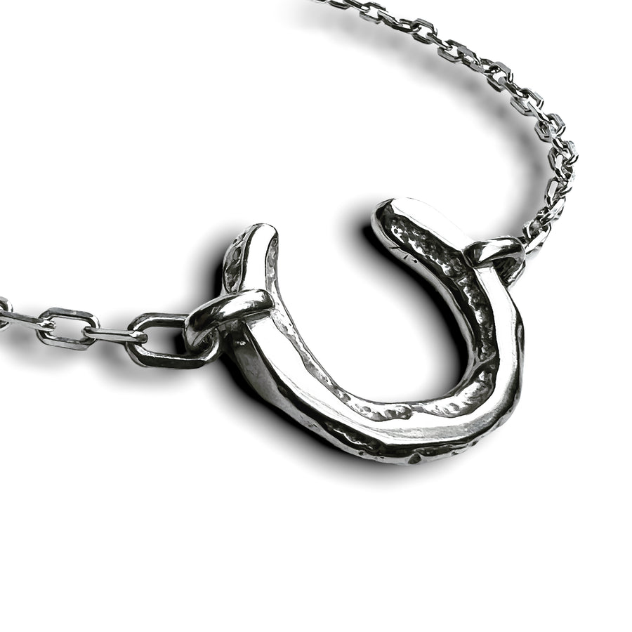 Horseshoe Tracks Necklace - Silver