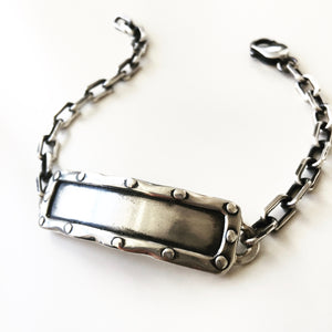 Rivet ID Bracelet - Silver