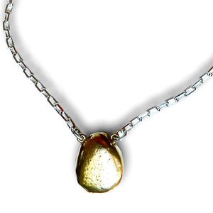 River Stone Necklace - Bronze