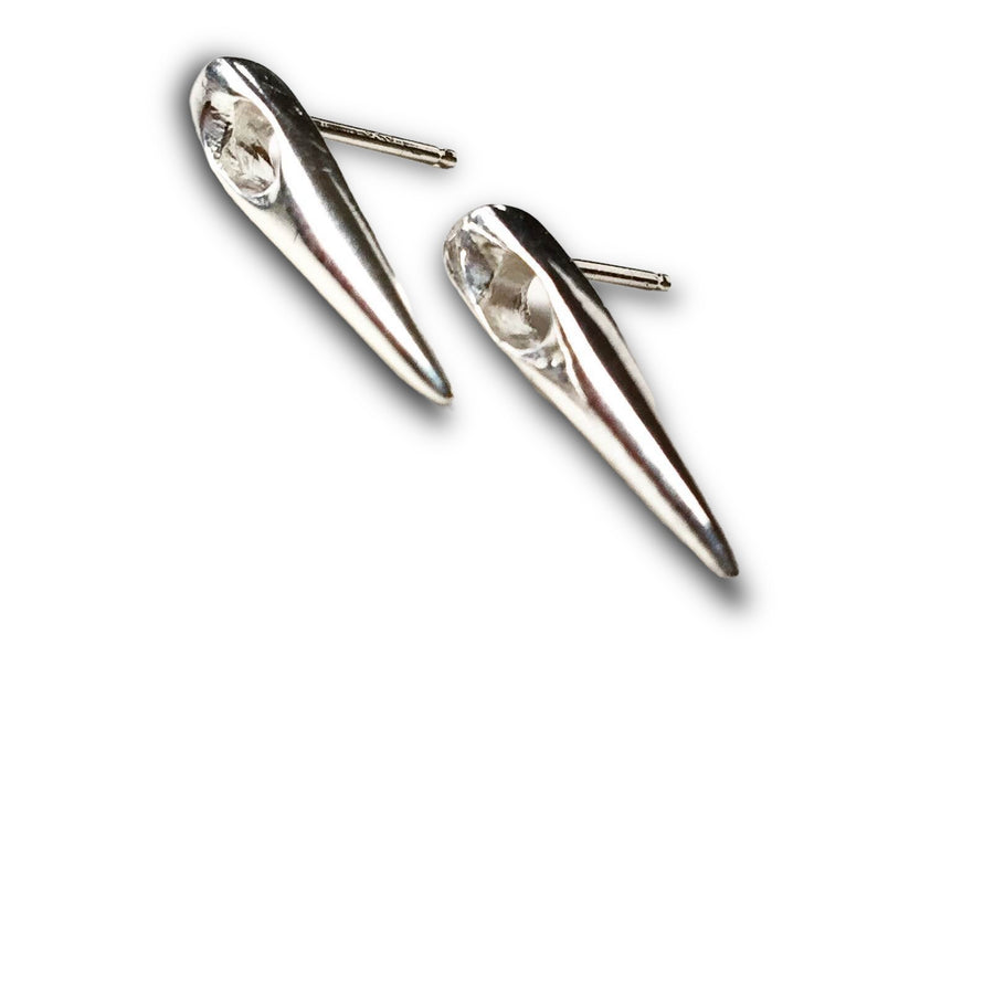 Needle earring - silver