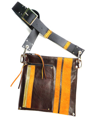 RacerX Road Bag - Burgundy, Orange & Gold