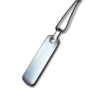 Blank Rectangle Pendant - silver