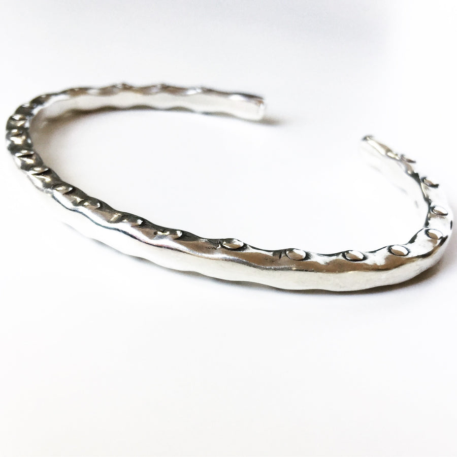 Rivet Cuff Bracelet - Silver