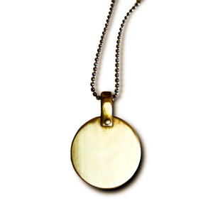 Blank Round Bronze Pendant