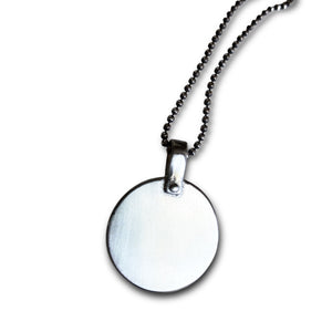 Blank Round Silver Pendant