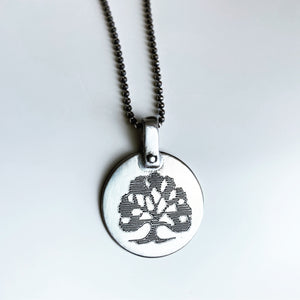 Blank Round Silver Pendant