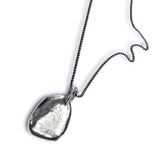 Skipping Stone Pendant - Silver