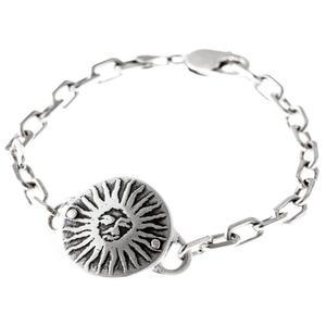 Sun Medallion - heavy link bracelet