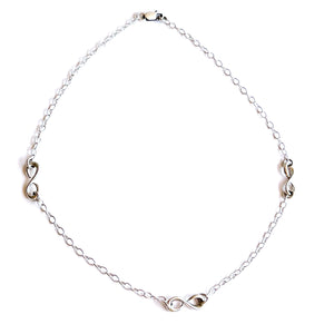 Triple Infinity Necklace - Silver