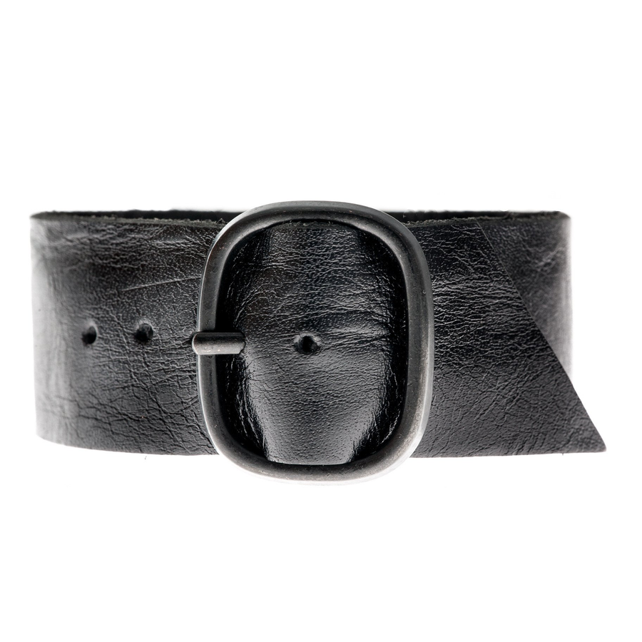 Lion - leather cuff bracelet in bronze