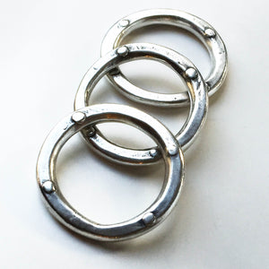Single Rivet Stacking Ring Silver