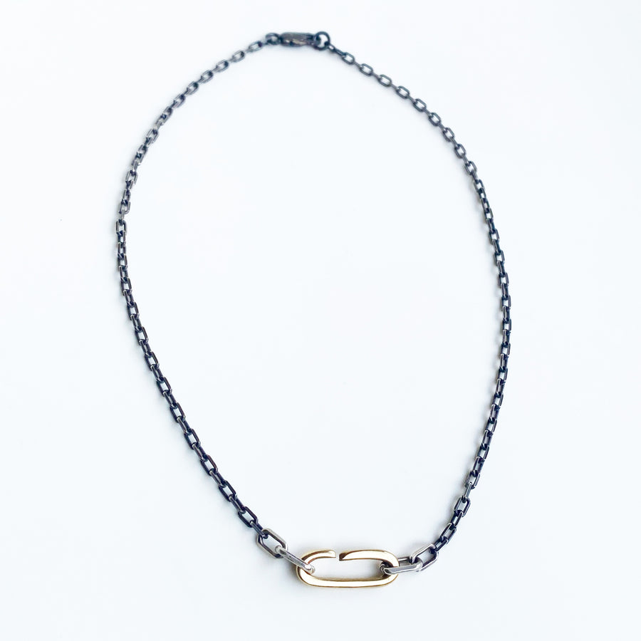 Solo C Link Necklace - Bronze