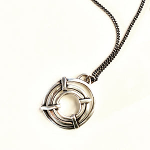 Wheels Shield - sterling silver